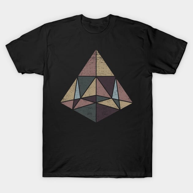 Abstract Geometry with Earth Tones T-Shirt by ddtk